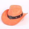 Popular European and American Classic Suede Western Cowboy Hat Men's and Women's Fashion LO Style Peach Heart Cowboy Hat