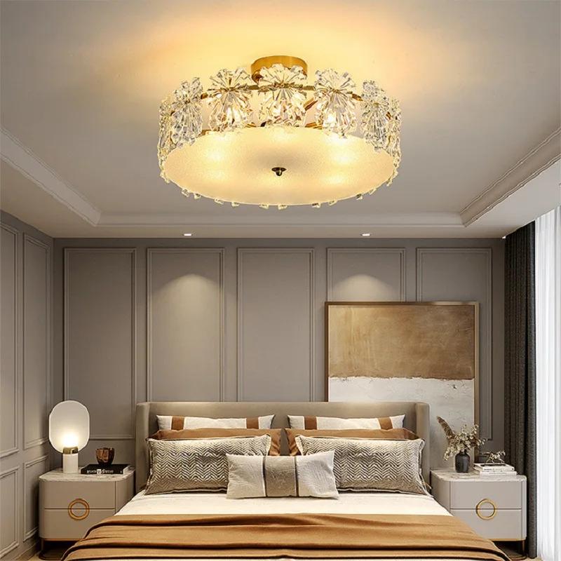 Modern Light Luxury Living Room LED Chandeliers Glass Bedroom French High-quality Ceiling Light Decoration Dining Room Lighting