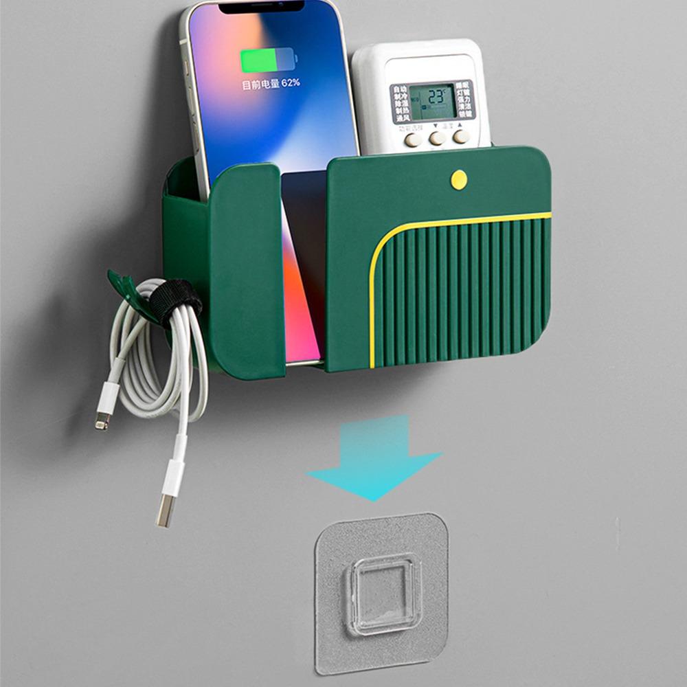 2 In 1 Mobile Phone Storage Rack Wall Mounted Debris Storage Holder  Bedroom Bathroom Kitchen
