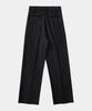 Modipaideu Double-Pleat Set-Up Wool Slacks (Black)