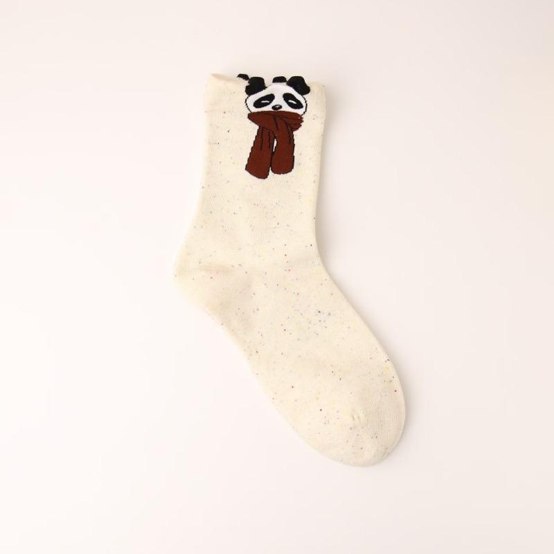 Ladies Spring and Summer Cartoon Funny Cute College Tube Socks