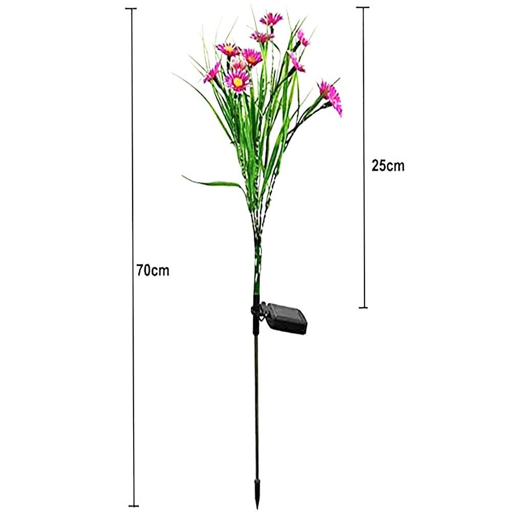 2PCS Solar Garden Lights LED Flower Stake Lamp Outdoor Yard Waterproof Patio Dec