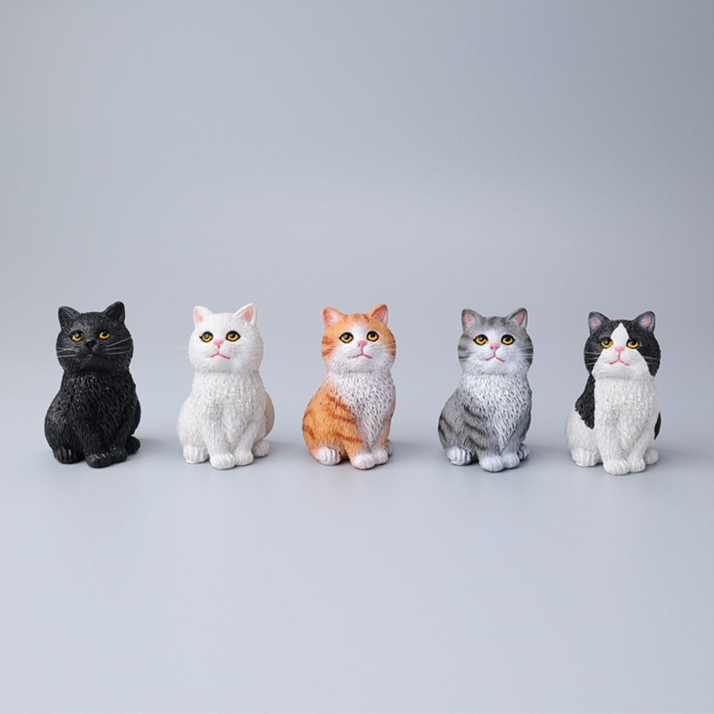 Cute Mini Cat Pet Model Sitting Cat Decoration Creative Cat Ornament  Kids Toy