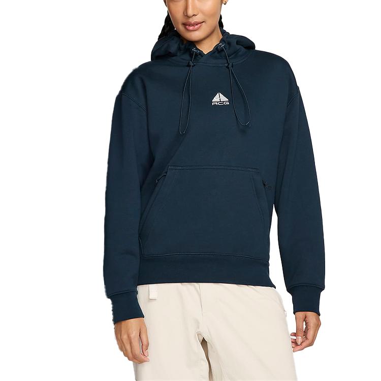 

Nike ACG Therma-Fit Embroidered Fleece Pullover Hoodie Unisex hoodies Deep-Sea-Blue Black Mountain-White DH3088478 M