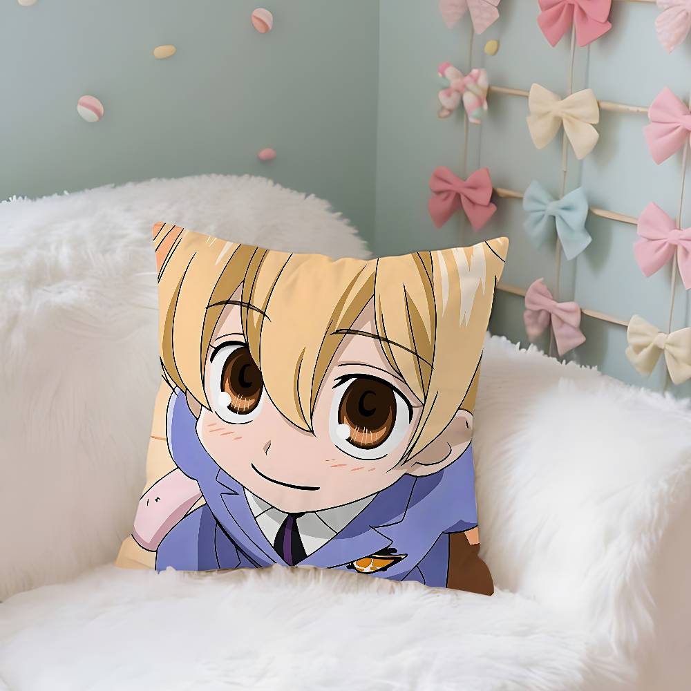 

Anime Cute HOuran High School Case Plush Fabric Soft Pillowcase Double Sided Print Cushion Cover Household Gifts 40x40 cm