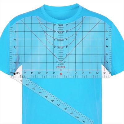 Acrylic T-shirt Ruler Guide All-in-ONE Universal T-shirt Measurement Tool Center Design Durable T-shirt Calibration Tool Ruler