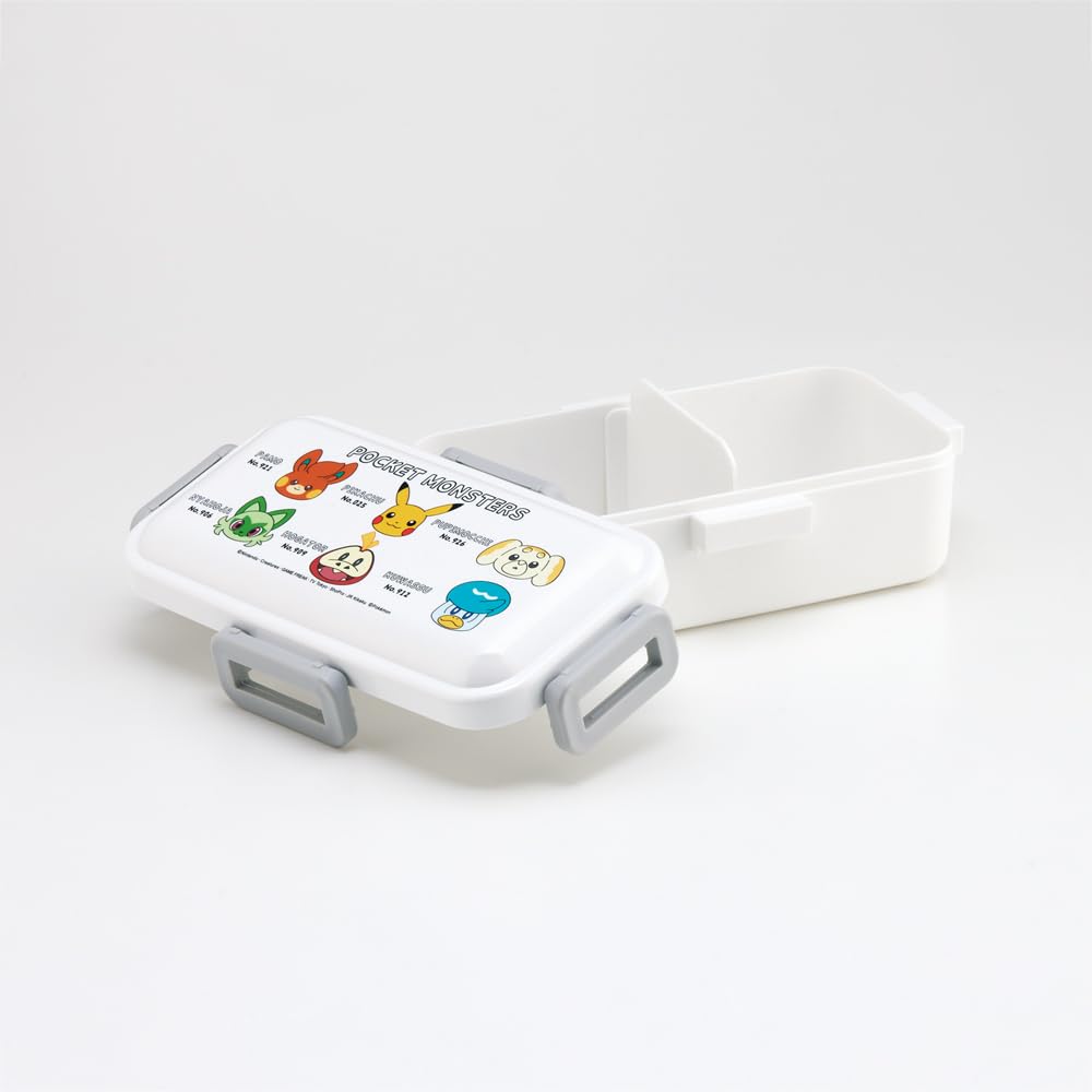 Skater Bento Single Made In Dishwasher and Microwave Face Box, 530ml, Tier, Japan, Leak-Resistant, 4-Point Lock, Safe, Pokémon Design, PFLB6AG-A