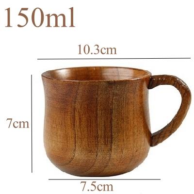 130ml Wooden Solid Wood Cup with Handle Sour Jujube Solid Wood Water Tea Cup Trumpet Cup For Kitchen Living Room Coffeeware 130ml