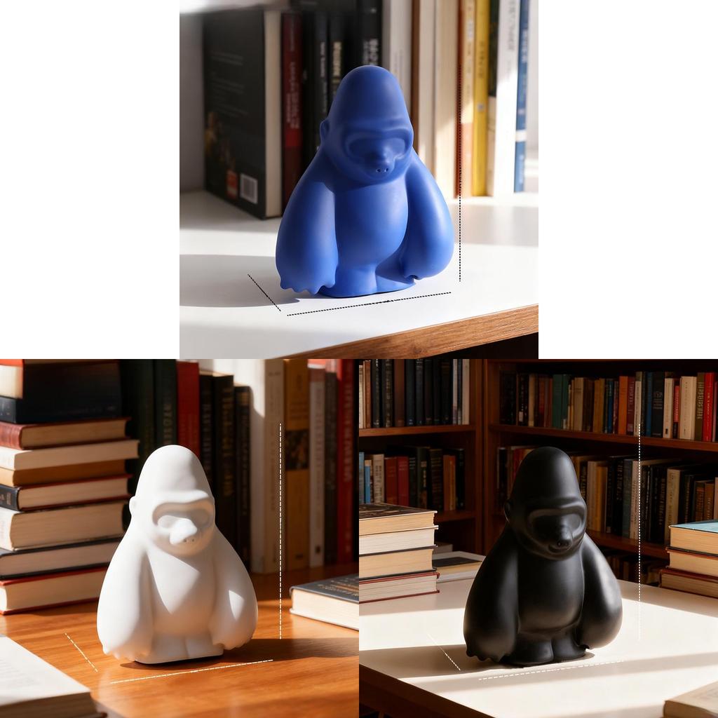 Modern Art Gorilla Figurine For Home Decor And Childrens Room Display