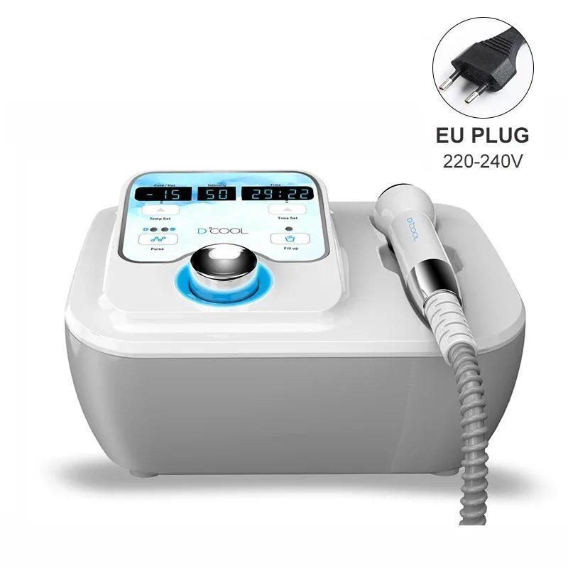 Portable Cool + Hot + EMS Face Tightening Cryo Pen Anti Puffiness Facial Electroporation Machine Beauty Device