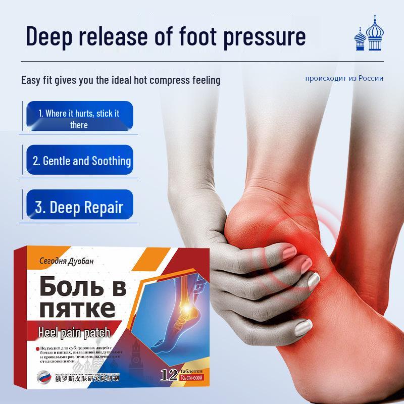 Russisches Fersen- und Sohlen-Schmerzlinderungs-Pflaster für Plantarfasziitis, Achillessehnenentzündung und Taubheitsgefühl