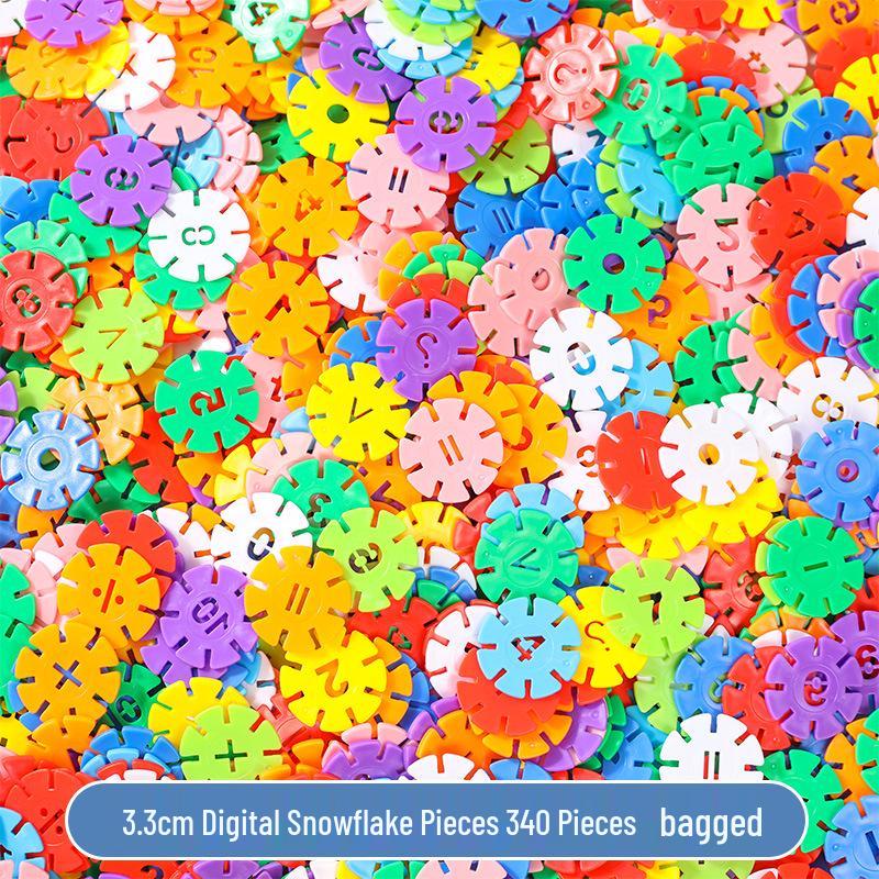 Kindergarten Snowflake Interlocking Building Blocks - Educational STEM Toys