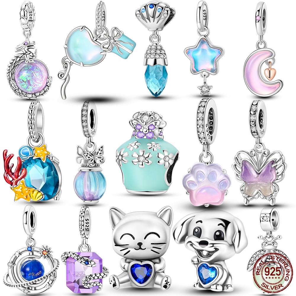 Copper Colorful Zircon Charm Bead Charms Pendants Compatible With Authentic Bracelets Do It Yourself Making Gift