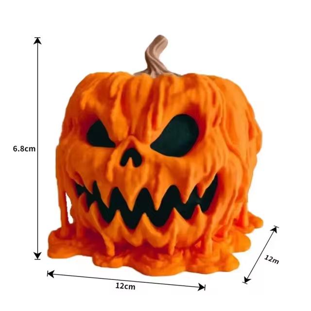 

Хэллоуин смоляная восковая тыква с крышкой для хранения конфет, украшение для стола, коробка для хранения, ожидание, ужас, украшение, коробка для конфет