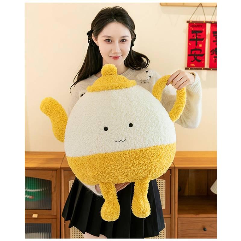 Plush Toy Teapot Shoulder Bag Cartoon Stuffed Doll Room Decoration Gift Kids
