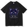 Genshin Impact Scaramouche Cat T Shirt Unisex Women Clothing Harajuku Halloween Tops Vintage Unisex Cotton Graphic T Shirts