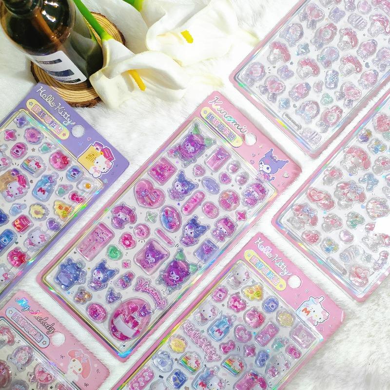 New Cartoon Melody Stickers Anime 3D Toys DIY Crystal Ornament Stickers Decorative Stickers Children's Playthings