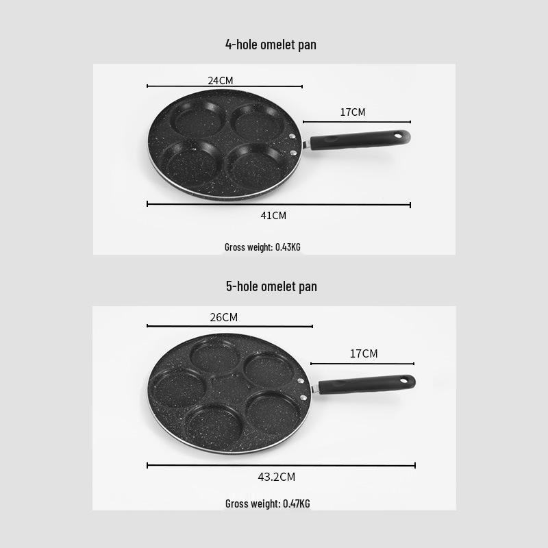Non-Stick Maifan Stone Egg & Pancake Pan - Ideal for Children's Breakfast