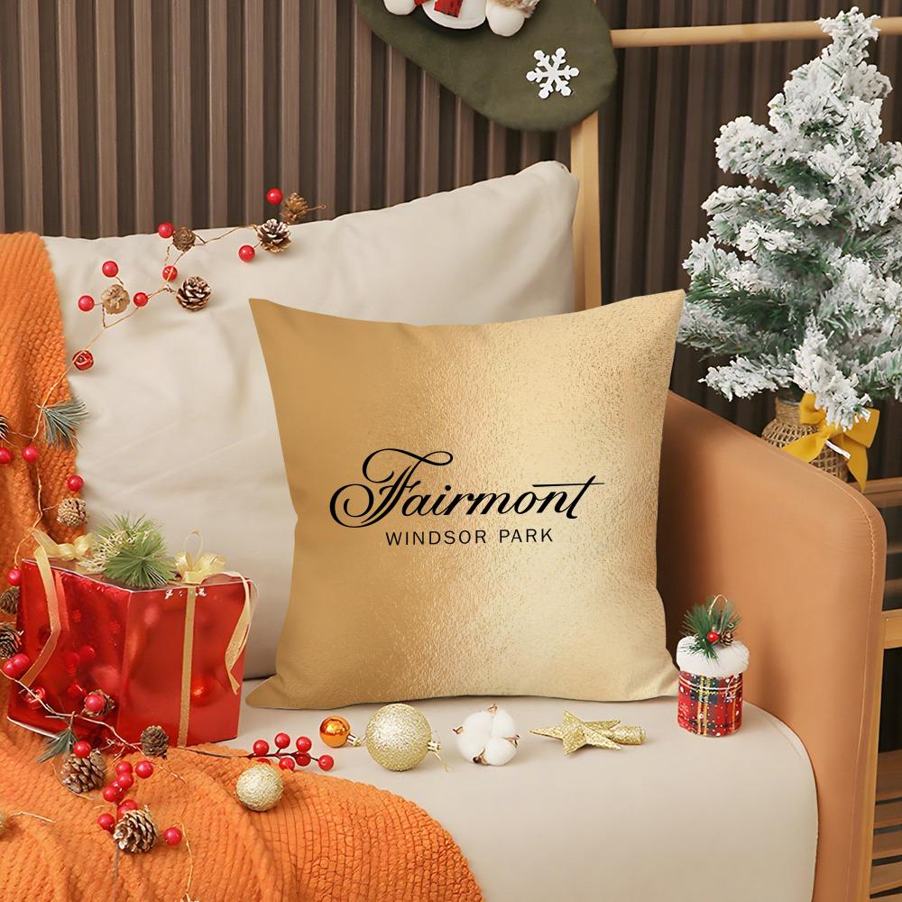 Fairmont H-Hotels & Resorts Pillow Case Living Room Sofa Decorative Cushion Cover Simple Household Light Luxury Printed Pillow