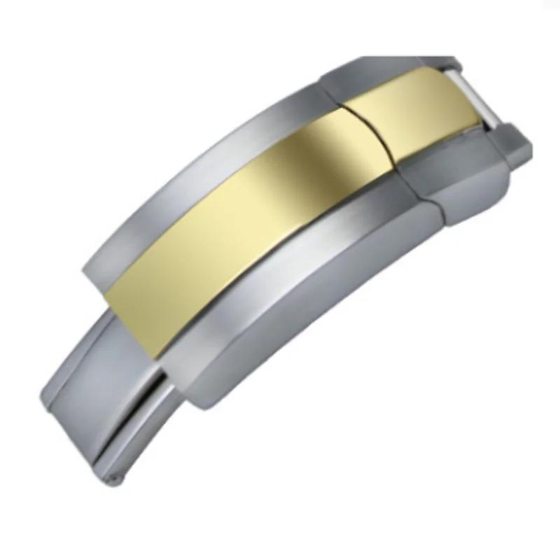 Daytona GMT Watch Band Strap 16*9mmSolid Stainless Steel Folding Buckle Deployment Clasp for Rolex Submariner Oysterflex