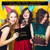 Birthday Guestbook with Pens Stickers Happy Birthday Signature Book 8.3 X 6.5 Inch Black Gold Birthday Guestbook for Birthday Photobooth Photo Strips
