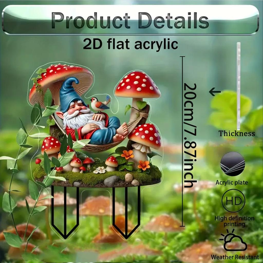 1 kus venkovní zahradní dekorace pro starší lidi a ptáky. Odolná venkovní dekorace pro dům.