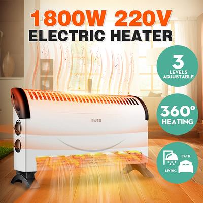Elektrický ohrievač 220 V 1800 W Domáca vaňa Termostatický ohrievač Ohrievač Ventilátor 3 úrovne nastaviteľné a plynulé Inteligentný ohrievač vykurovacieho drôtu