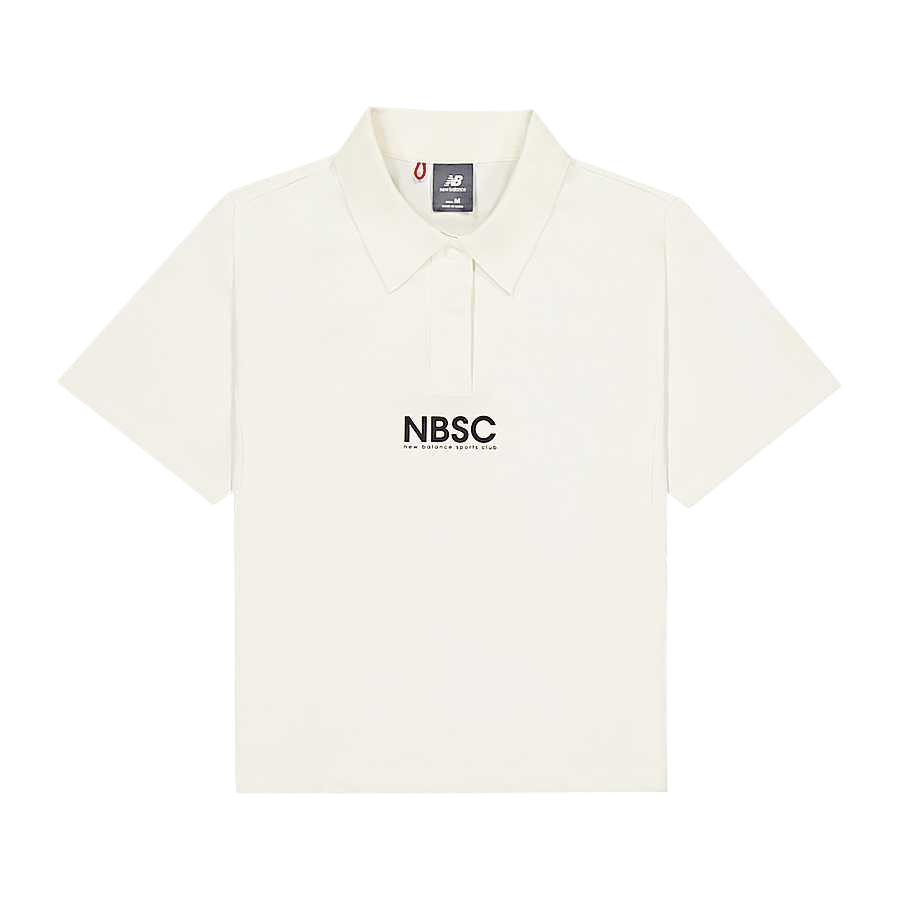 New Balance Polo Shirt Women s Ivory White NFF24352-IV L