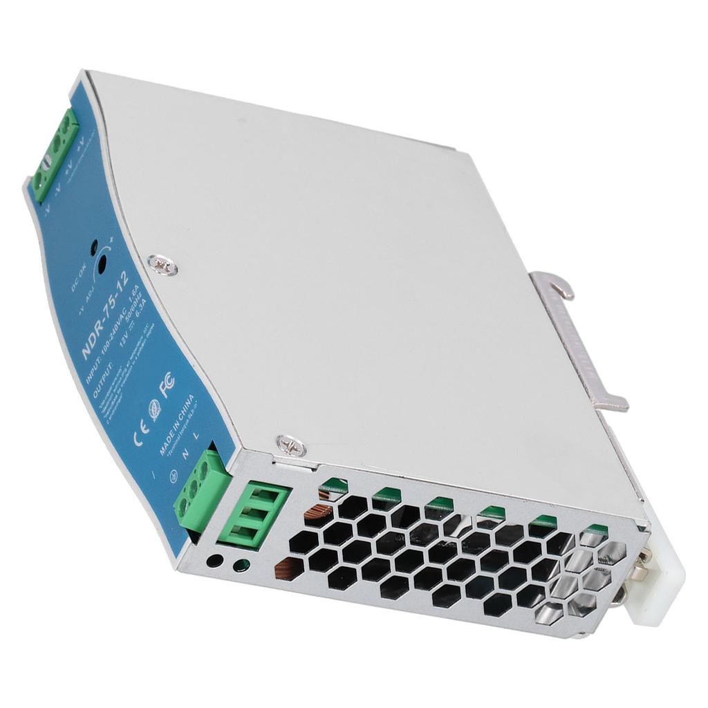 NDR‑75‑12 Industrial Rail Power Supply 6.3A 75.6W Overload Protection Rail Power Supply AC100‑240V