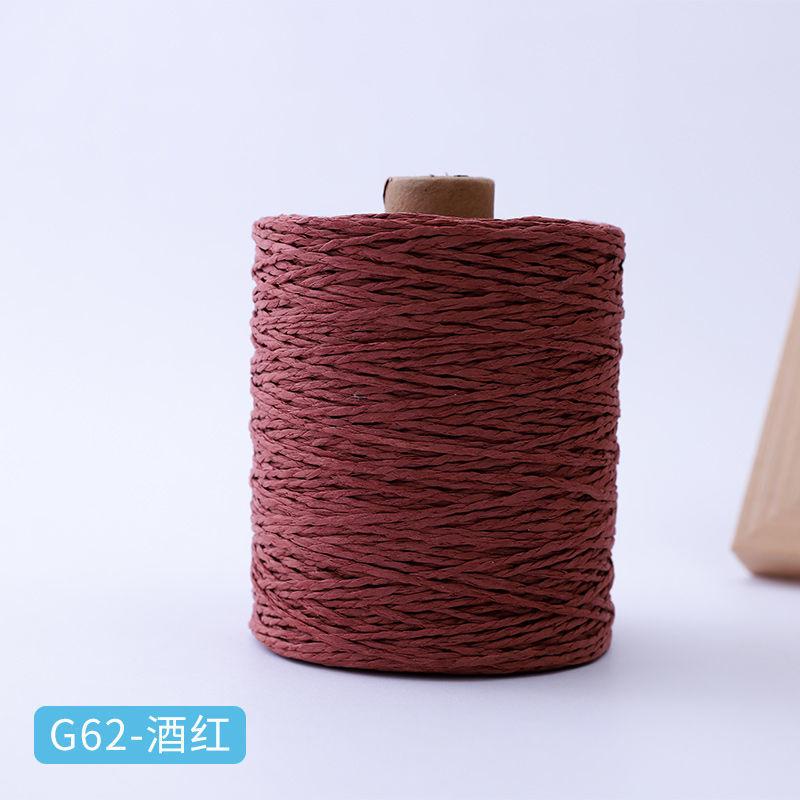 150g Baumwoll-Raffiagarn Natur zum Handstricken Häkeln Sommer Strohhüte Sandalen Haken Taschen Papiergrasfaden 1 Knäuel\=280M