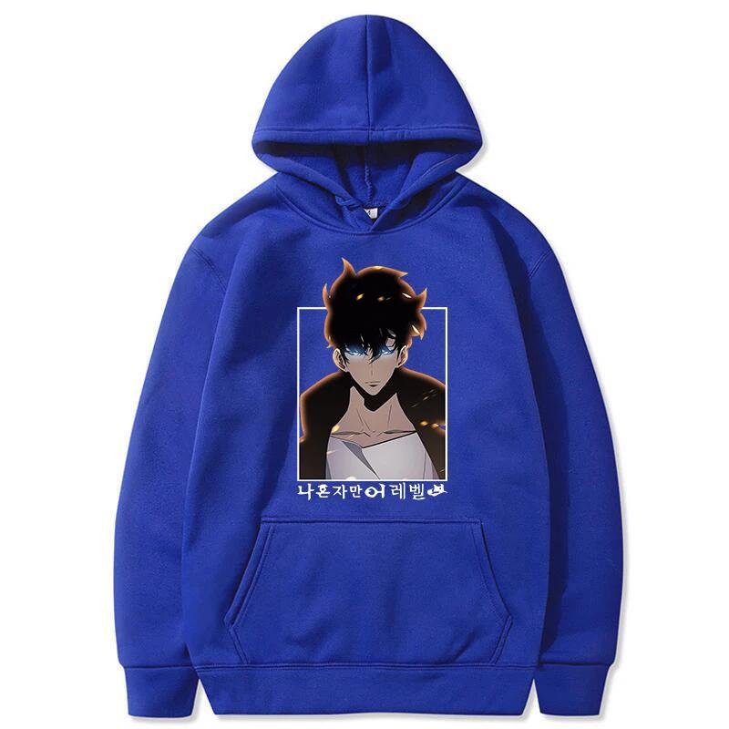 Solo Leveling Anime Mikina s kapucí Sung Jin Woo Potisk s kapucí Pánská Dámská Streetwear Zimní Teplá Fleecová Mikina Pulovr