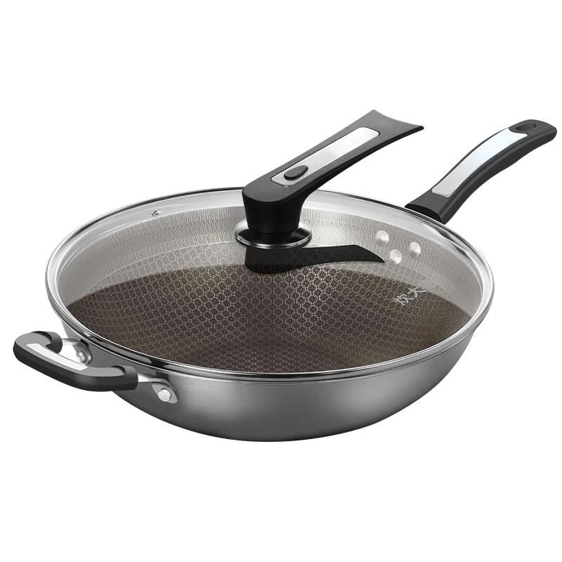 COOKER KING 34cm 304 Stainless Steel Embossed Wok
