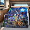 Halloween fantasy comedy adventure cartoon movie Scooby-Doo blanket soft home furnishing nap decoration four seasons warm Sherpa blanket U14