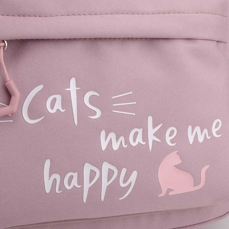 Lightweight Student Schoolbag Letter Print Water-Repellent Backpack Women's Large Capacity Backpack