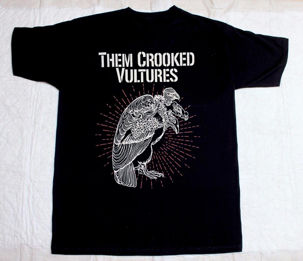 New Them Crooked Vultures Band Tour Shirt Black Unisex S-5XL 1J0181 Unisex T-Shirt L