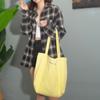 Maaas candy color alphabet shoulder hand-held canvas bag student class bag simple eco-friendly shopping bag