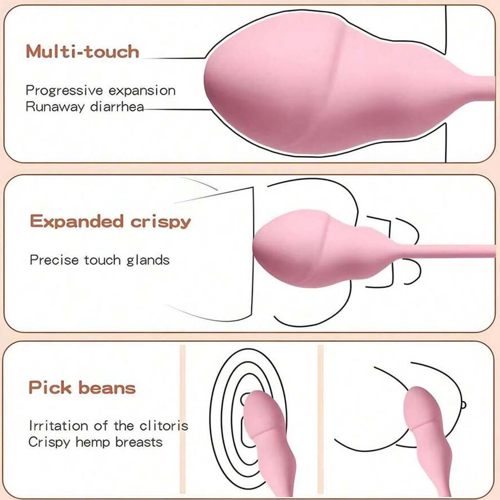 Wearable Vibrator Inflatable Vibrating Anal Vibrator with 10 Vibration Modes Remote Control Couples Clitoral Panties Vibrator for Women Adult Sex Toys