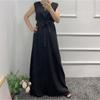 Muslim Long Dress Women Abaya Dubai Arab Fashion O-Neck Sleeveless Ramadan Turkey Abayas Islamic Clothing