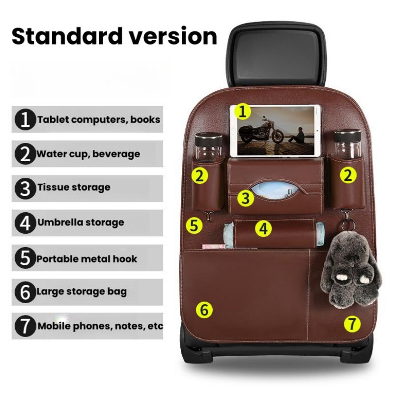 2024 Nou Organizator de Depozitare pentru Spatele Scaunului Auto Universal Piele PU Multifuncțional Cutie de Depozitare Buzunar pentru Ordonare Stil Auto