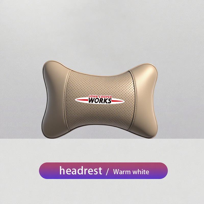 Car Headrest Auto Breathable Seat Neck Pillow Accessories For MINI WORKS One Cooper JCW R60 R59 R58 R57 R56 R55 R53 R52 F55 F56.