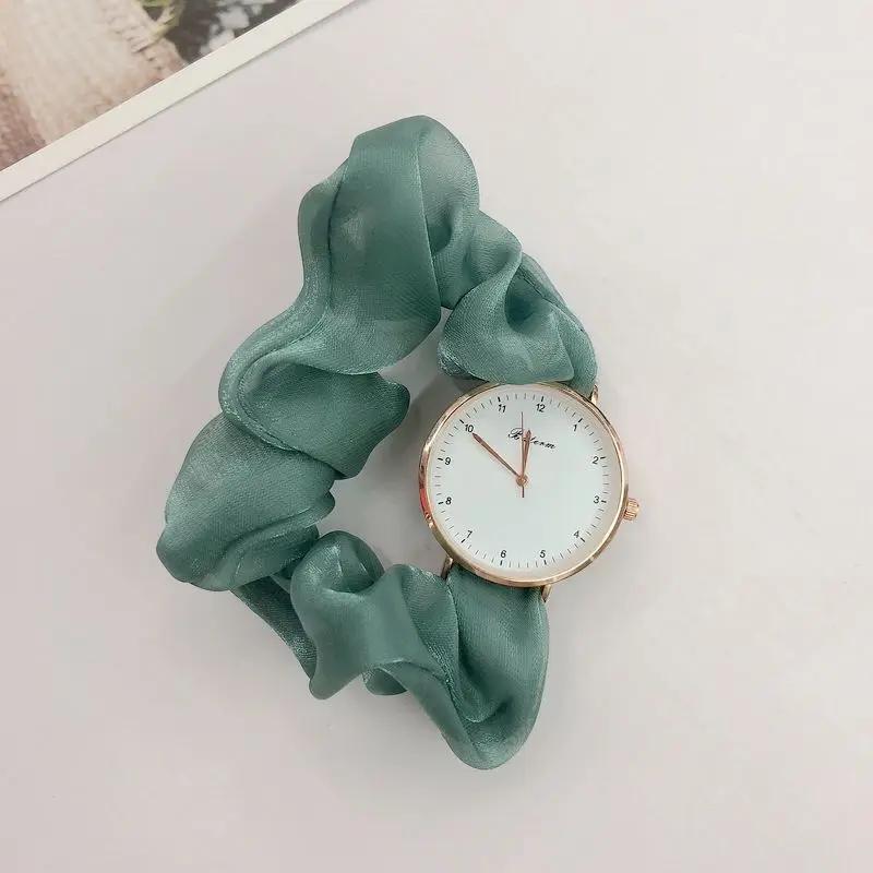 Creative Ribbon Digital Watch Fairy Elegant Personality Student Girl Ribbon Watch Without Clasp Bracelet Watch Clock Gift Reloj