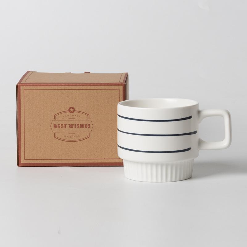 

Скандинавский Блюз Геометрический Узор Керамическая Чашка Кружка Завтрак Молоко Кофе Чашка Чашка Воды