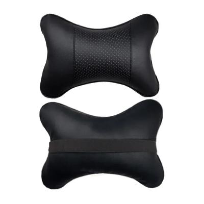 NEW Car Neck Pillows One Side Pu Leather Pack Headrest for Head Pain Relief Filled Fiber Universal Car Pillow Car Accessories