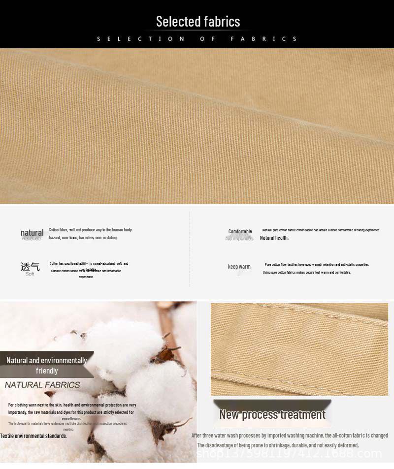 Herren Trendige Outdoor Baumwoll Arbeitshose mit mehreren Taschen: Frühling/Herbst, Lockere Passform, Gerades Bein, Übergröße, zum Klettern & für Freizeitkleidung.