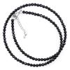 [Ishiki] Onyxhalsband, Natursten, 64 Fasetter, 45 cm Längd, Herr, Storlek 145