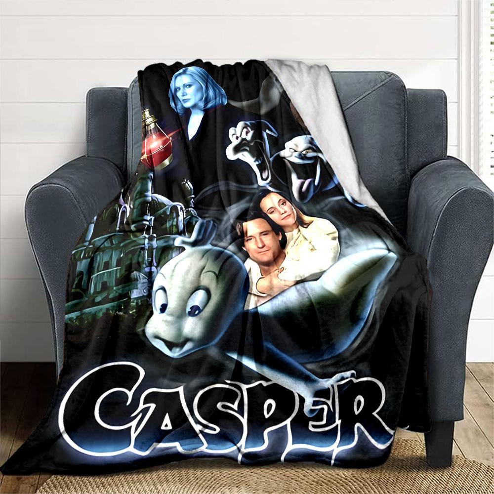 1pc Casper1 Blanket, Gift, for Men and Women, Soft Blanket, Good for Sofa Bed Couch Travel, Lightweight Flannel Blanket