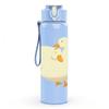 1PC White Duck Simple Cute Cartoon Print 750ml Color Plastic Sports Water Bottle Leakproof Flip Straw Lid Suitable for Sports Office Home Use