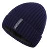 Winter knitted hat men's fleece thickened big head wool hat cold-proof and warm ear protection pullover hat outdoor windproof hat