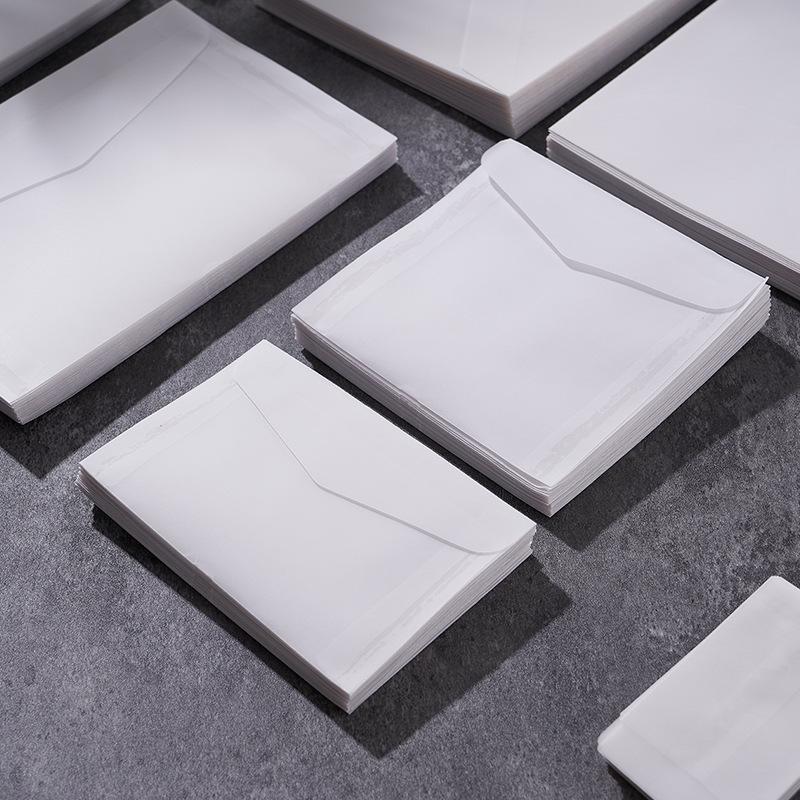 Elegant European Style Frosted Semi-Transparent Tracing Paper Envelopes for Artistic Postcards and Business Invitations