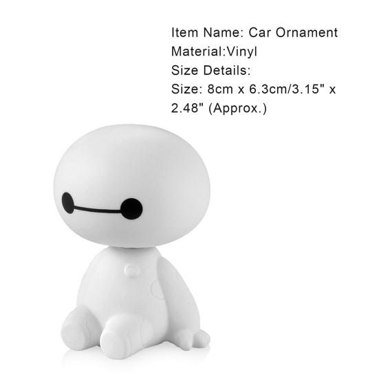 Car Auto Shaking Baymax Doll Head Action Figures Toy Collectible Ornament Decor
